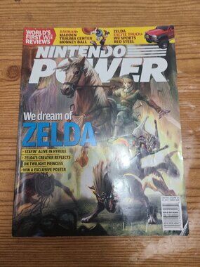 Zelda cover Nintendo Power Magazine with poster